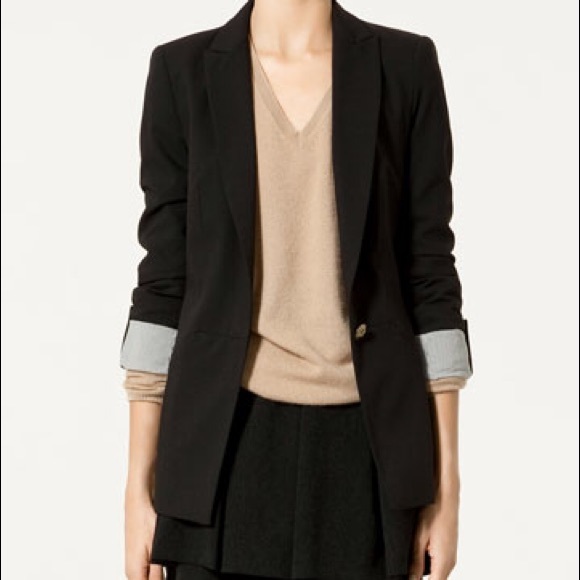 black zara blazer